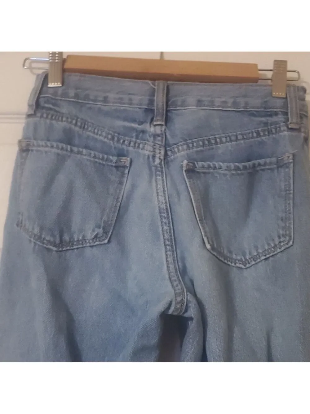 Old Navy Jeans Girl's Sz 12 Light Blue Straight Jeans High Rise Adjustable Waist